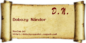 Dobozy Nándor névjegykártya